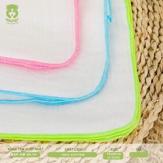 Khăn tắm xuất Nhật Mipbi 100% cotton tự nhiên 6 lớp HM10 (Túi 1 chiếc 75x85cm)