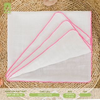 Khăn tắm xuất Nhật Mipbi 100% cotton tự nhiên 6 lớp HM10 (Túi 1 chiếc 75x85cm)