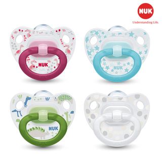 Bộ 2 ti giả NUK Happydays silicone 6-18M (Xanh dương + Xanh lá) giá sỉ