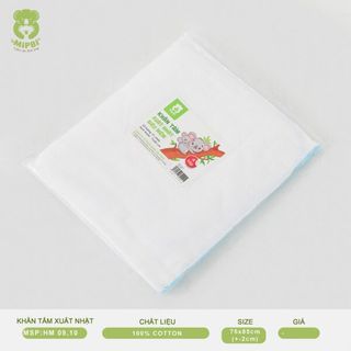 Khăn tắm xuất Nhật Mipbi 100% cotton tự nhiên 4 lớp HM9 (Túi 1 chiếc 75x85cm) giá sỉ