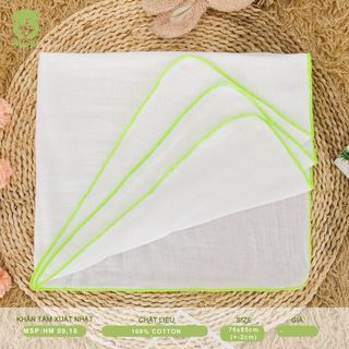 Khăn tắm xuất Nhật Mipbi 100% cotton tự nhiên 4 lớp HM9 (Túi 1 chiếc 75x85cm)