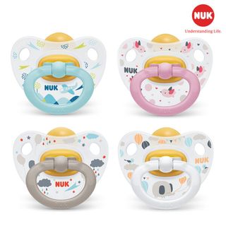 Bộ 2 ti giả NUK Happykids cao su 6-18M (Hồng + Trắng) giá sỉ