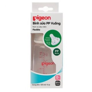 Bình sữa Pigeon 120ml cổ hẹp PP vuông cao cấp D11251100