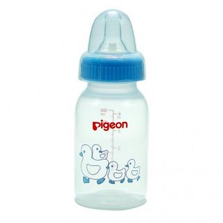 Bình sữa Pigeon 120ml cổ hẹp PP tiêu chuẩn Vịt đỏ D11221106