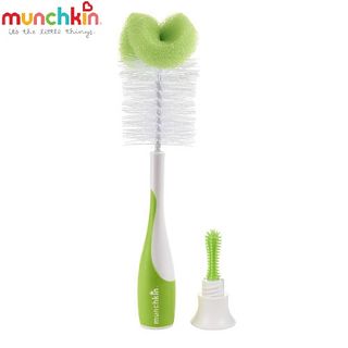 Cọ rửa bình sữa và núm ti Munchkin có mút xốp - Xanh lá giá sỉ