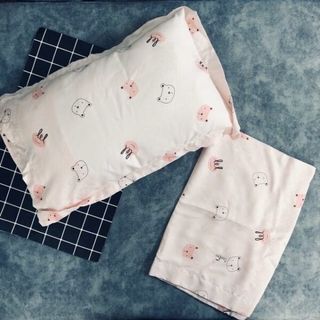 Gối bông chữ nhật Little Love cho bé vỏ Modal - Màu ghi [TẶNG KÈM 1 VỎ GỐI]