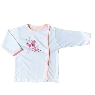 SET 10 áo sơ sinh dài tay khuy lệch màu trắng 100% cotton Thái Hà Thịnh - Size 2