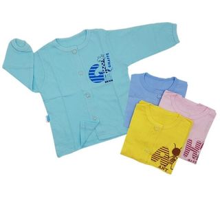 SET 10 áo sơ sinh dài tay khuy thẳng 100% cotton Thái Hà Thịnh - Size 1 giá sỉ