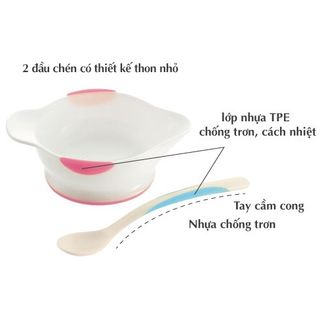 Bộ bát và thìa ăn dặm Richell