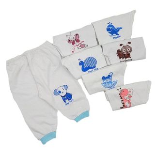 SET 10 quần dài sơ sinh màu trắng 100% cotton Thái Hà Thịnh - Size 1 giá sỉ