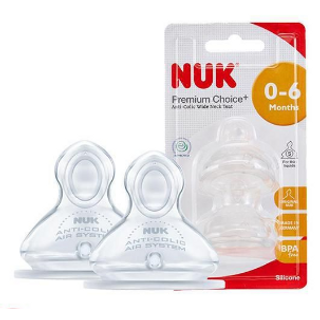 Bộ 2 núm ti NUK Premium Choice+ silicone S1 - L giá sỉ