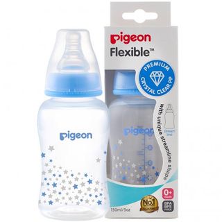 Bình sữa Pigeon PP Streamline 150ml cổ hẹp ngôi sao xanh D11271108