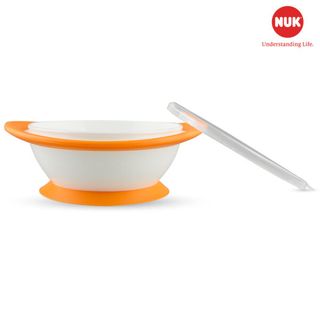 Bộ 2 bát ăn NUK chống đổ có nắp