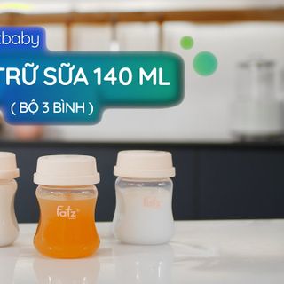 Bộ 3 bình trữ sữa mẹ Fatz Baby 140ml Store 2 - Màu hồng FB0140VNH
