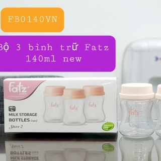 Bộ 3 bình trữ sữa mẹ Fatz Baby 140ml Store 2 - Màu hồng FB0140VNH