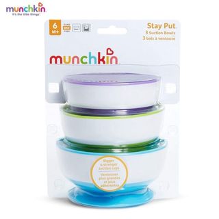 Bộ 3 bát ăn chống đổ Munchkin MK27188 giá sỉ