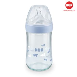 Bình sữa NUK Nature Sense thủy tinh 240ml núm ti Silicone S1 - M (Xanh dương) giá sỉ