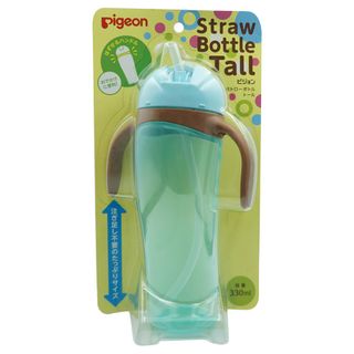 Bình uống nước Pigeon 330ml có tay cầm và ống hút xanh dương D74111300 giá sỉ