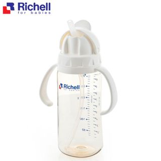 Bình tập uống Richell nhựa PPSU có ống hút 320ml - Trắng giá sỉ