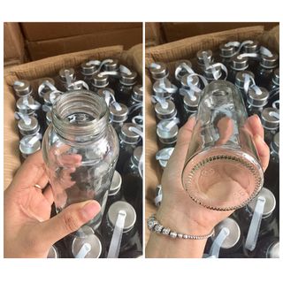 Chai thủy tinh dây xách detox 500ml