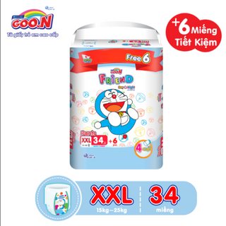 [CỘNG 6 MIẾNG] Tã quần Goo.N Friend Doremon gói cực đại size XXL 34 miếng (cho bé 15 - 25kg) giá sỉ