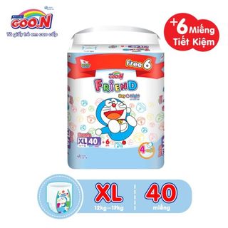 [CỘNG 6 MIẾNG] Tã quần Goo.N Friend Doremon gói cực đại size XL 40 miếng (cho bé 12 - 17kg) giá sỉ