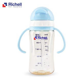 Bình tập uống Richell nhựa PPSU có ống hút 260ml - Xanh giá sỉ