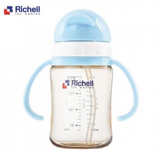 Bình tập uống Richell nhựa PPSU có ống hút 200ml - Xanh giá sỉ
