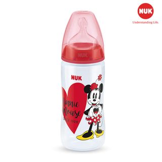 Bình sữa NUK Premium Choice+ nhựa PP Disney 300ml núm ti Silicone S2 - M (Đỏ) giá sỉ