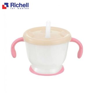 Cốc tập uống 3 giai đoạn Richell 150ml - Nắp kem tay hồng giá sỉ