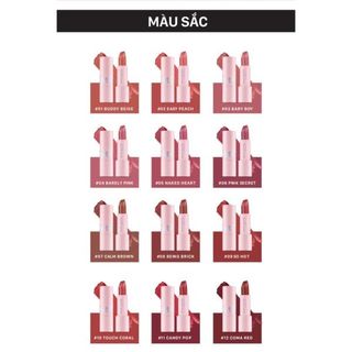 Son thỏi Cathy Doll Nude Matte Lipstick 3.5g - Màu #04 Barely Pink