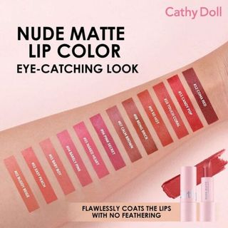 Son thỏi Cathy Doll Nude Matte Lipstick 3.5g - Màu #04 Barely Pink