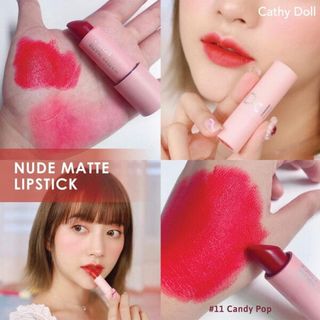 Son thỏi Cathy Doll Nude Matte Lipstick 3.5g - Màu #04 Barely Pink