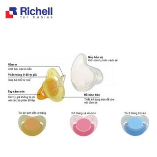 Ti giả Richell 0-3M họa tiết thỏ con