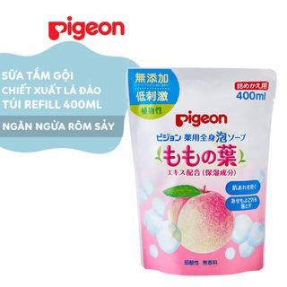 Sữa tắm gội tạo bọt chiết xuất lá đào Pigeon túi 400ml giá sỉ