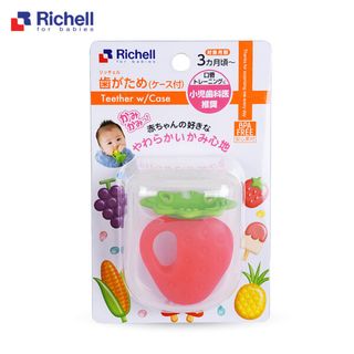 Gặm nướu silicone Richell có hộp - Quả dâu giá sỉ