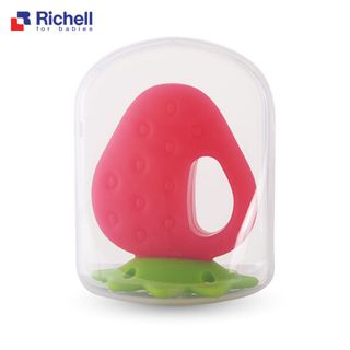 Gặm nướu silicone Richell có hộp - Quả dâu