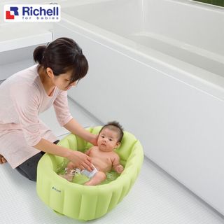 Chậu tắm phao Richell - Xanh