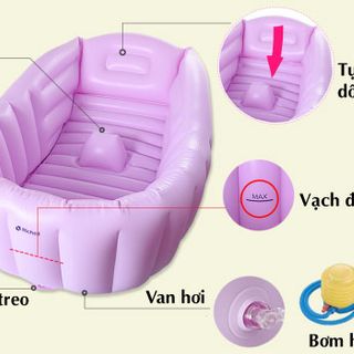 Chậu tắm phao Richell - Hồng