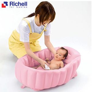 Chậu tắm phao Richell - Hồng