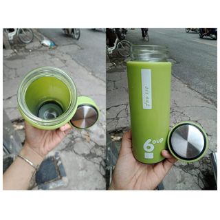 Bình chai thủy tinh vỏ nhựa 6oup 400ml