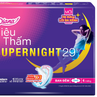 Băng vệ sinh Diana Super Night siêu thấm 29cm 4 miếng (lốc 6 gói) giá sỉ