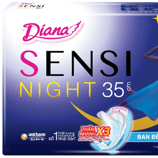 Băng vệ sinh Diana Sensi Night ban đêm 35cm 3 miếng (lốc 6 gói) giá sỉ