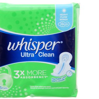 Băng vệ sinh Whisper siêu mỏng lưới cánh ngày 5 miếng giá sỉ