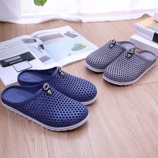 Dép sục nhựa dẻo lỗ Tổ ong đi mưa bít mũi nam nữ (Form lớn)