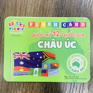 Thẻ học thông minh, thẻ quốc kỳ các quốc giá trên thế giới gồm 175 thẻ Flashcard loại to của 5 châu lục song ngữ Anh – Việt