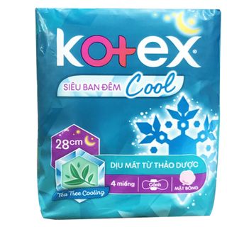 Băng vệ sinh Kotex Cool siêu ban đêm 8 miếng (lốc 8 gói) giá sỉ