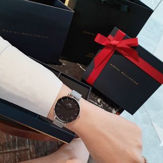 SET ĐỒNG HỒ DANIEL WELLlNGTON LƯỚI KÈM CUFF CAO CẤP