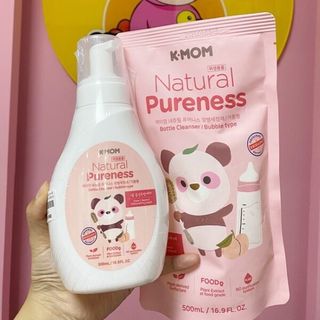 Nước rửa bình và rau quả hữu cơ K-Mom Hàn Quốc chiết xuất thảo mộc tự nhiên (Chai 500ml)
