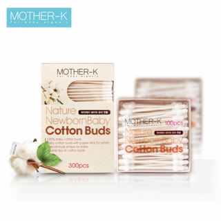 Tăm bông sơ sinh 1 đầu xoắn Mother-K Hàn Quốc (Hộp 300 que) giá sỉ